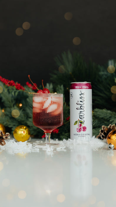 Black Cherry Holiday Cocktail with Carbliss Sparkle