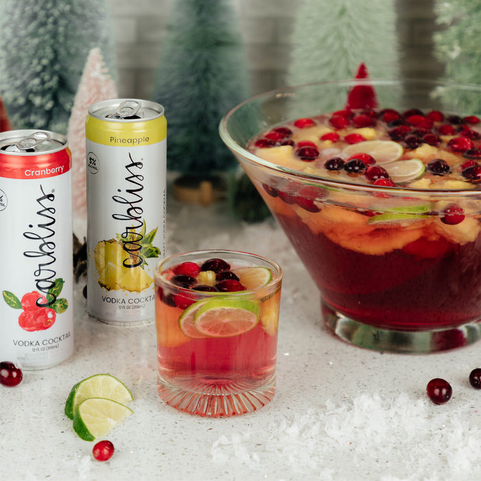 Blissmas Punch Cocktail with Carbliss and Fresh Fruit