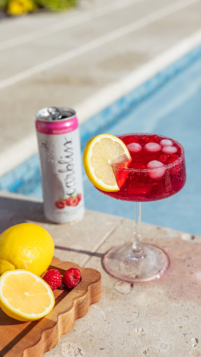 Raspberry Lemon Bliss Cocktail with Sugared Rim