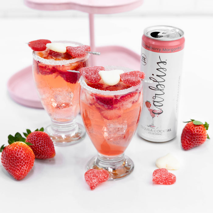 Cupid Bliss Cocktail with Carbliss Strawberry Margarita