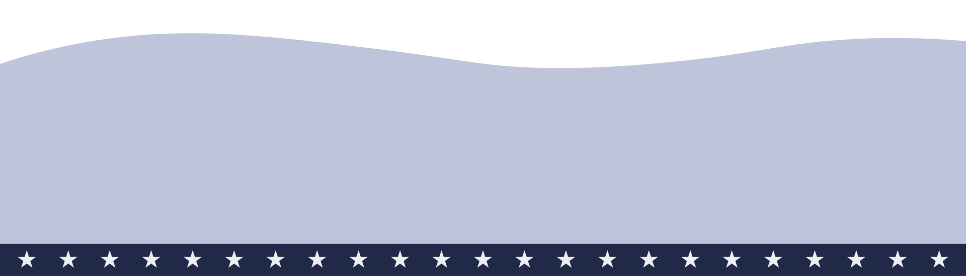 Wavy blue line with a decorative border of stars at the bottom