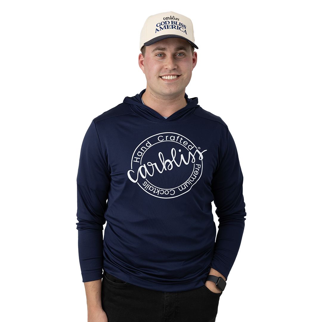 Model wearing God Bless America Hat