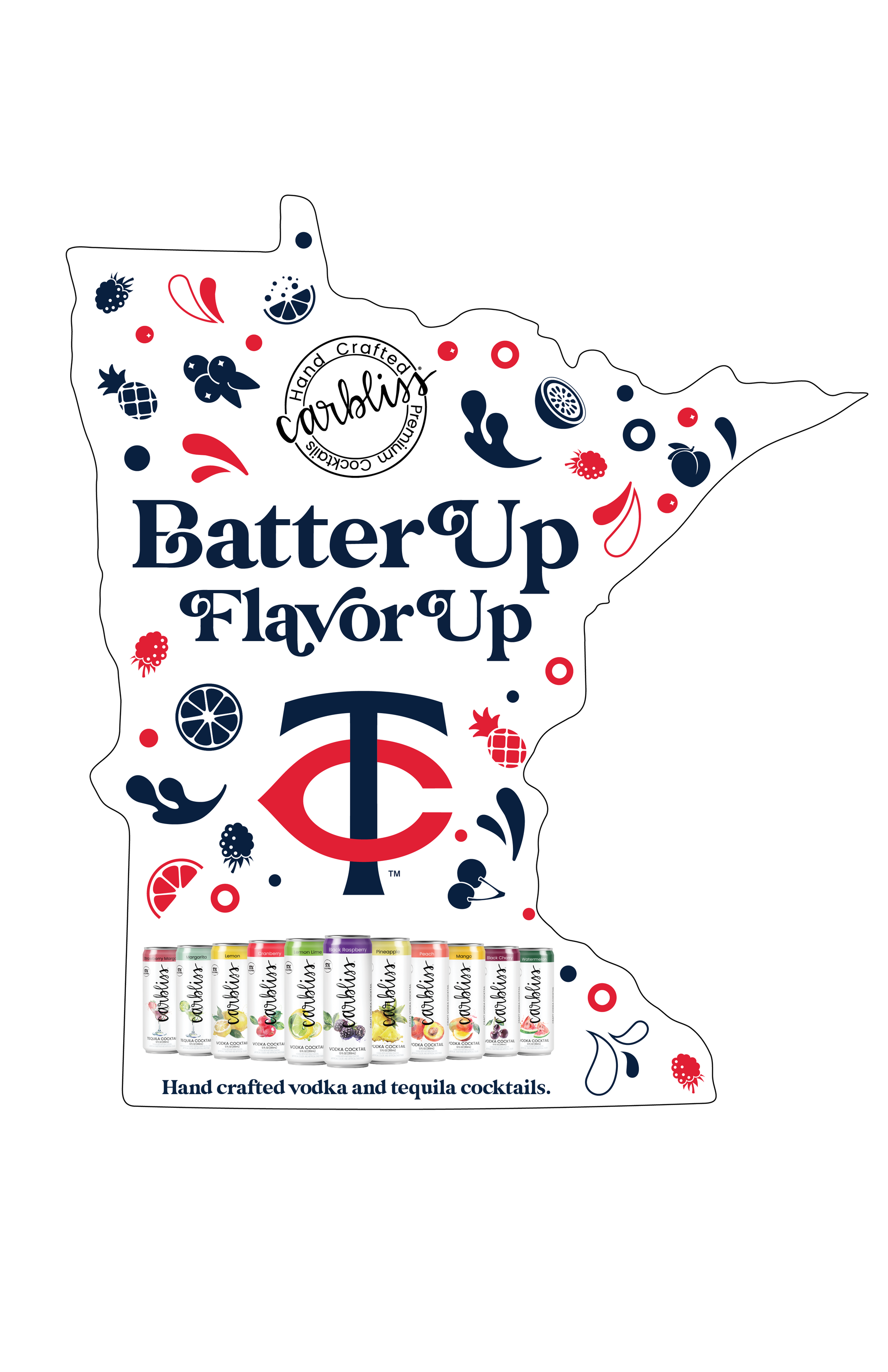 Carbliss x Minnesota Twins tin tacker sign