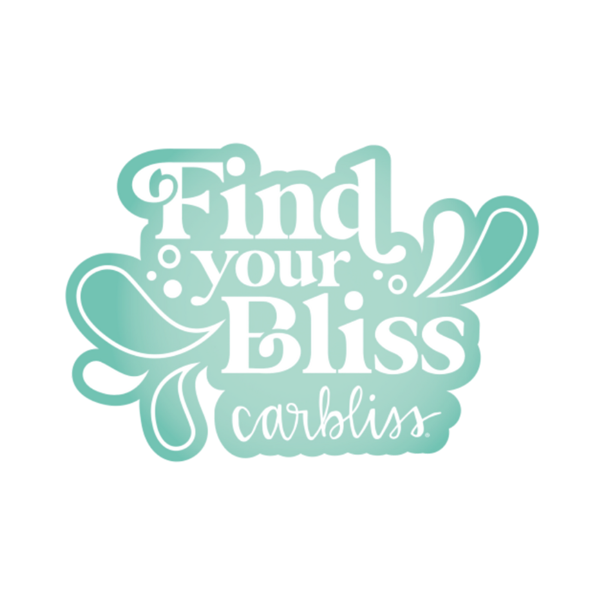 Find your Bliss Sticker - Teal