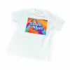 White t-shirt with Liss is More design on the front