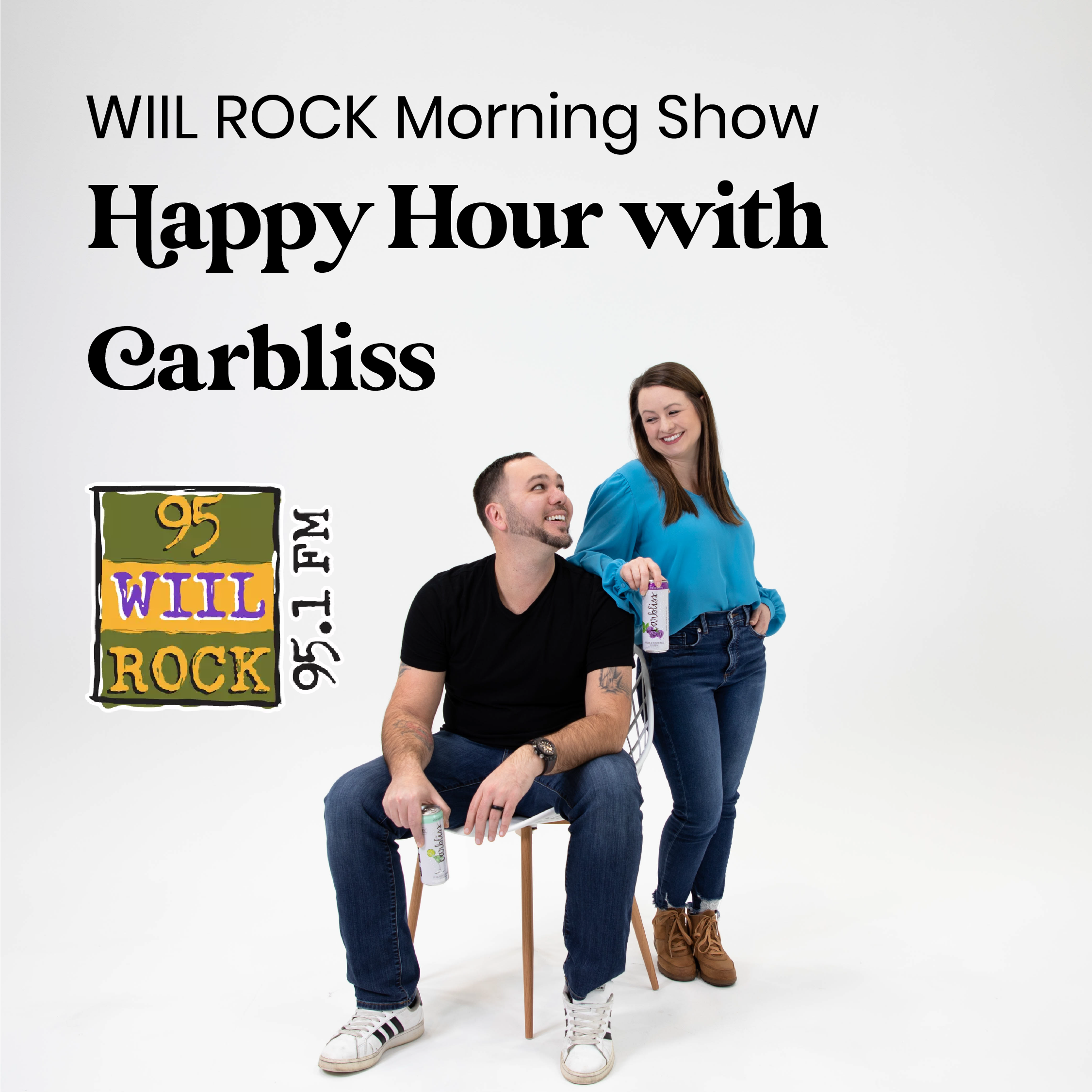 Adam and Amanda Kroener on Happy Hour with Carbliss on the WIIL Rock Morning Show